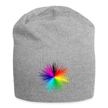 Color explosion radial burst - Jersey Beanie - heather grey - Front