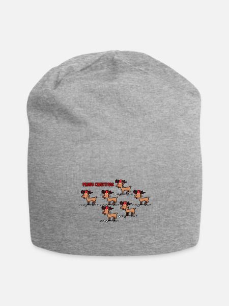 Weihnachten Weihnachten Weihnachten Weihnachtszeit - Jersey-Beanie - Grau meliert