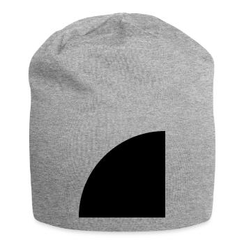 Viertelkreis - Jersey-Beanie - Grau meliert - Vorne