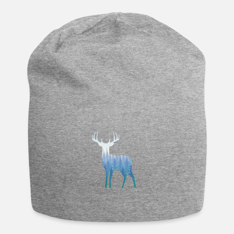 Moose forest - Jersey Beanie - heather grey