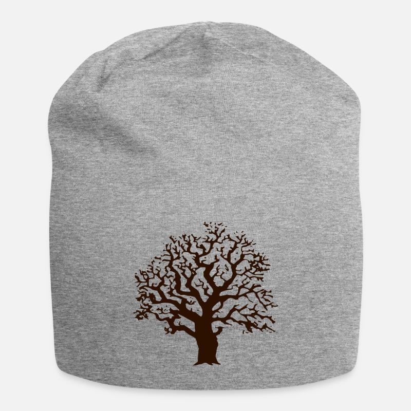 Arbre chêne - Bonnet en jersey - gris chiné
