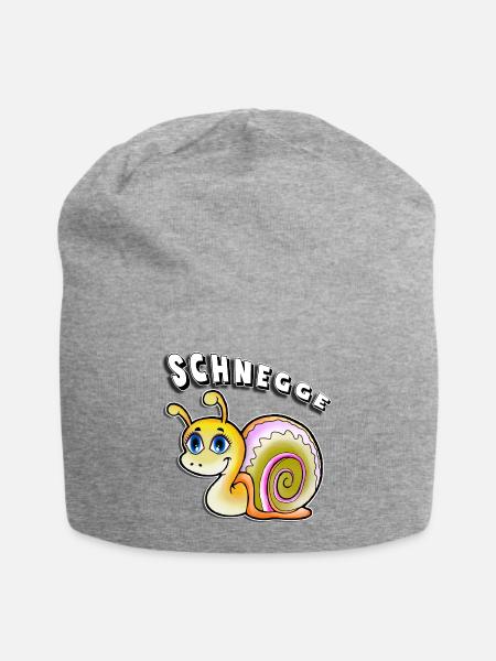 schnegge t-shirt sweet snail funny tshirt - Jersey Beanie - heather grey