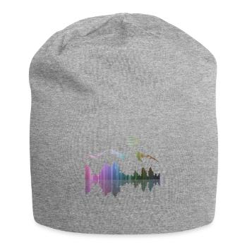 Paysage, art, montagnes, forêt, street art, désert - Bonnet en jersey - gris chiné - Devant