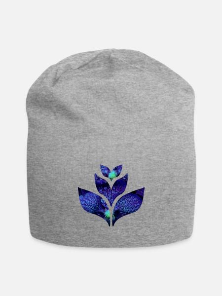 Design - Jersey-Beanie - Grau meliert