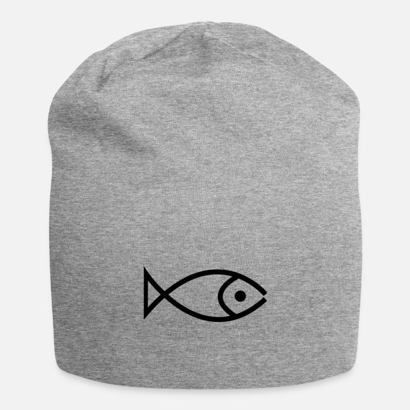 Poisson - Bonnet en jersey - gris chiné