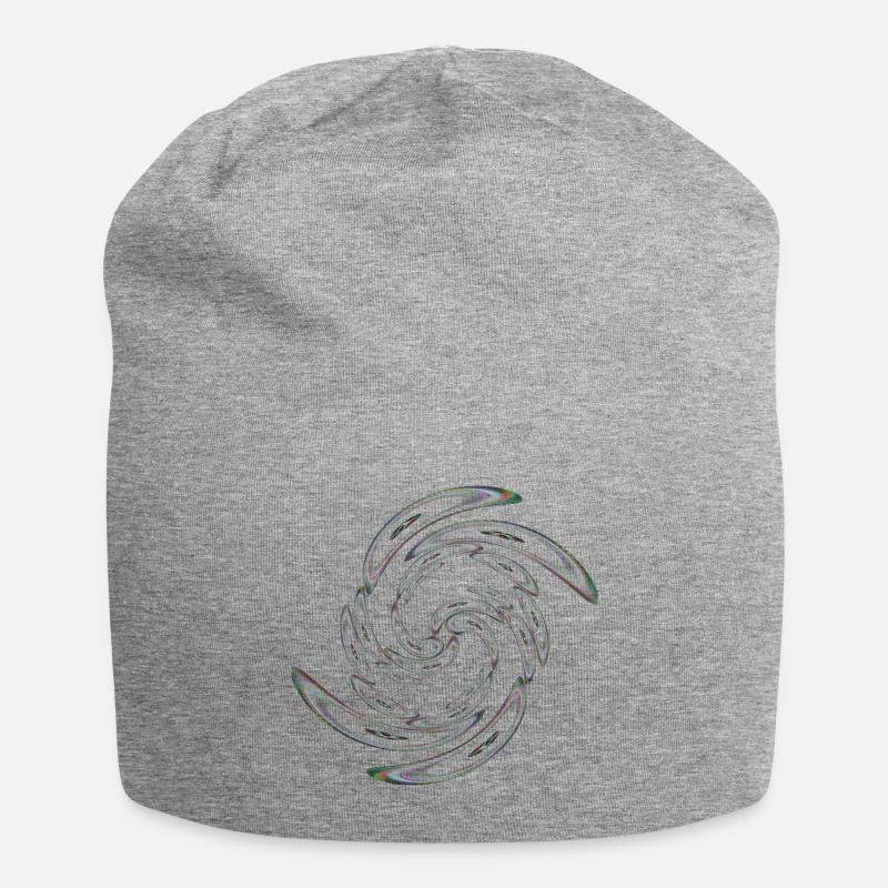 Neon gewölbte Ringe verdreht - Jersey-Beanie - Grau meliert