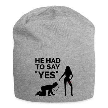 Marriage wedding bachelorette party bride marriage - Jersey Beanie - heather grey - Front