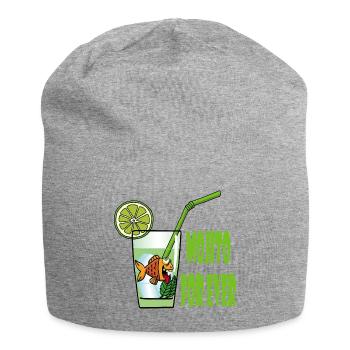 Mojito und Goldfisch - Jersey-Beanie - Grau meliert - Vorne