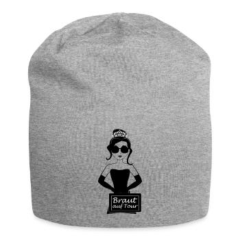 Mariage mariée poule fête fête de mariage - Bonnet en jersey - gris chiné - Devant