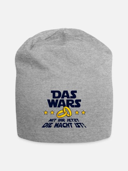 Das Wars Spruch Hochzeit Junggesellenabschied - Jersey-Beanie - Grau meliert
