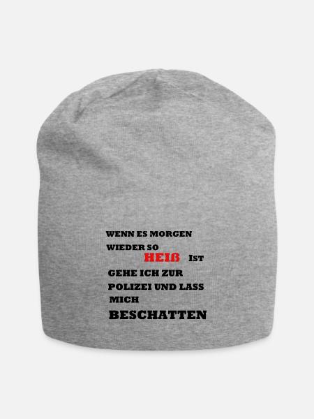 Sommer Hitze - Jersey-Beanie - Grau meliert