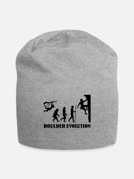 Boulder Evolution Klettern Bergsteigen Boulderer - Jersey-Beanie - Grau meliert