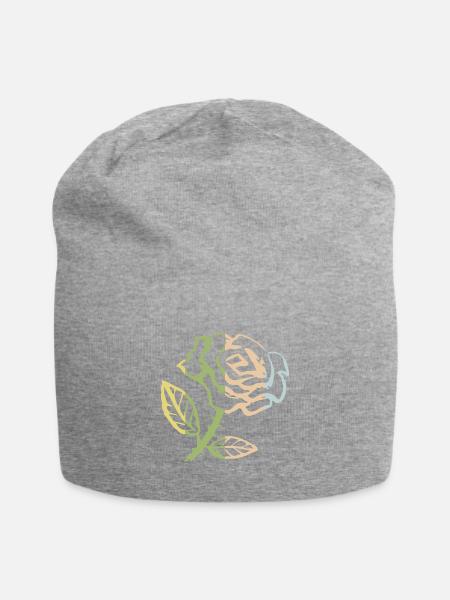Rose - Jersey-Beanie - Grau meliert