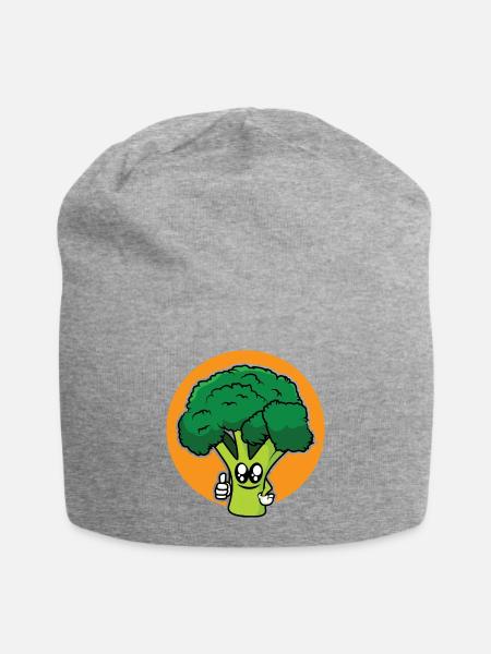 Lustiger Brokoli - Jersey-Beanie - Grau meliert