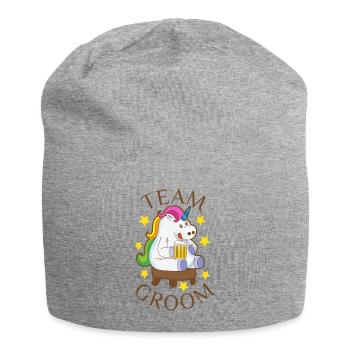 L’équipe du marié Licorne équipier célibataire Fun - Bonnet en jersey - gris chiné - Devant