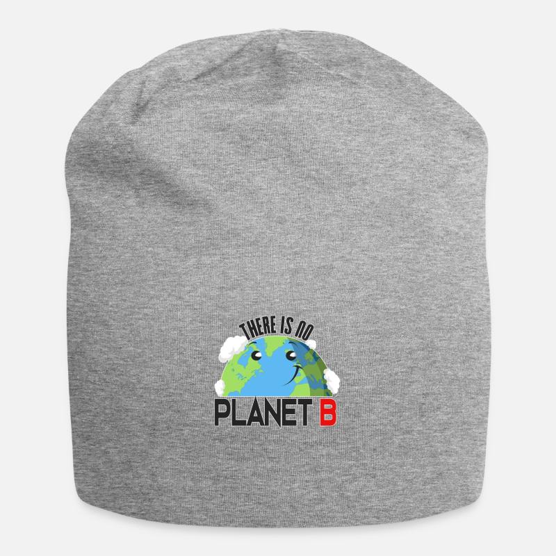 There is no Planet B - Jersey-Beanie - Grau meliert