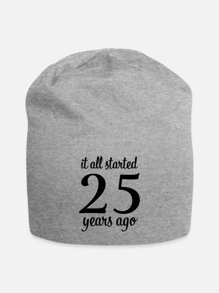 It all started 25 Years ago Geschenk - Jersey-Beanie - Grau meliert
