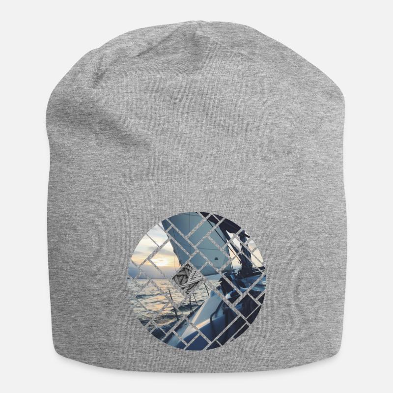 Conception graphique de la voile océanique - Bonnet en jersey - gris chiné
