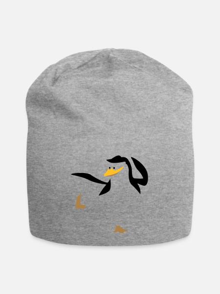Pinguin macht Karate Sport - Jersey-Beanie - Grau meliert