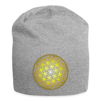 flower of Life - Jersey Beanie - heather grey - Front