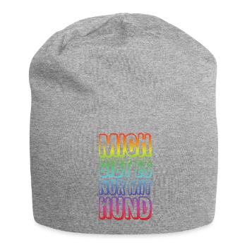 Hunde – Shirt Lieblingstier Vierbeiner Geschenk - Jersey-Beanie - Grau meliert - Vorne
