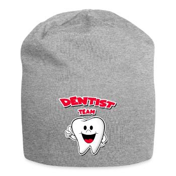 Zahnarzt Team Zahn Zähne Assistentin der zahnärztlichen Krankenschwester - Jersey-Beanie - Grau meliert - Vorne