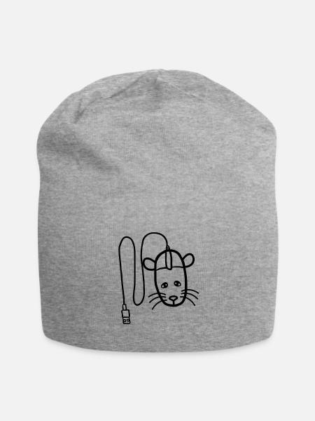 Computer Mouse - Jersey-Beanie - Grau meliert