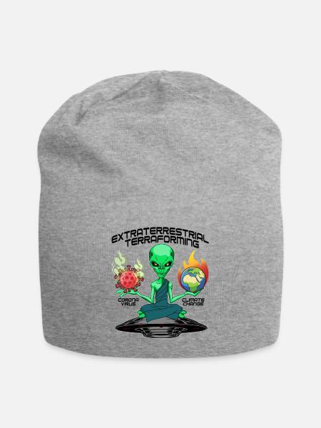 Alien Extraterrestrial Terraforming Invasion - Jersey-Beanie - Grau meliert