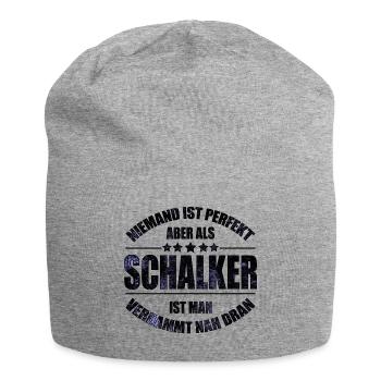 Schalker Fan Design Geschenkidee - Jersey-Beanie - Grau meliert - Vorne