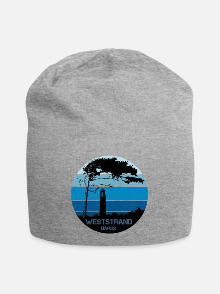 Ostsee, Darss, Weststrand - Jersey-Beanie - Grau meliert