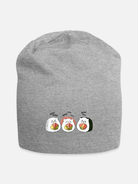 Sushi Cats - Jersey-Beanie - Grau meliert
