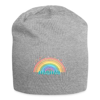 Rainbow Mama - Jersey Beanie - heather grey - Front