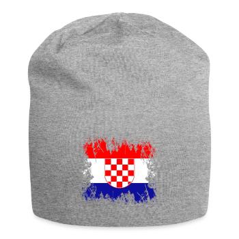 Kroatien Hrvatska Kroatien - Jersey-Beanie - Grau meliert - Vorne