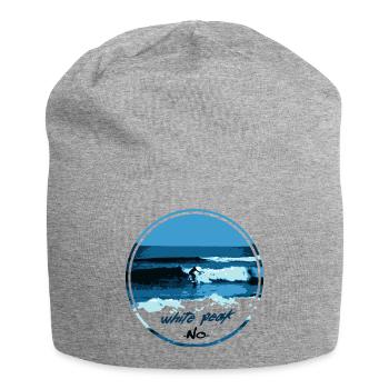 White peak - Jersey Beanie - heather grey - Front