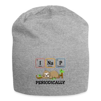 I Nap Periodically Funny Science Sloth - Jersey Beanie - heather grey - Front