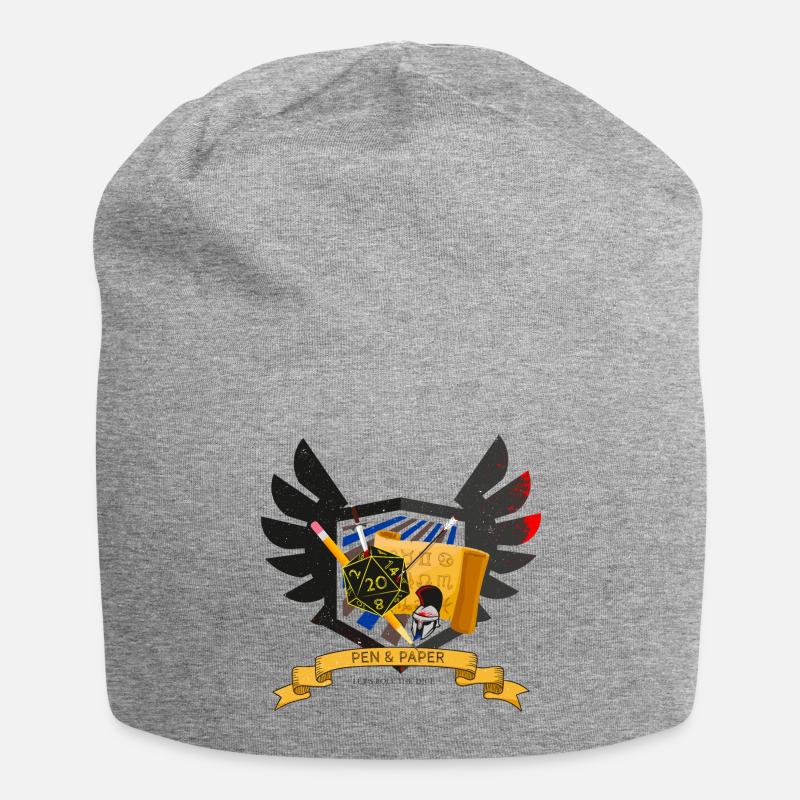 Pen & Paper - Let's roll the dice - Jersey-Beanie - Grau meliert