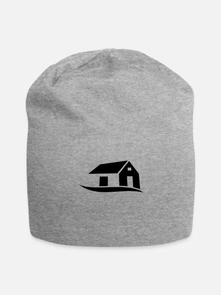 Haus - Jersey-Beanie - Grau meliert