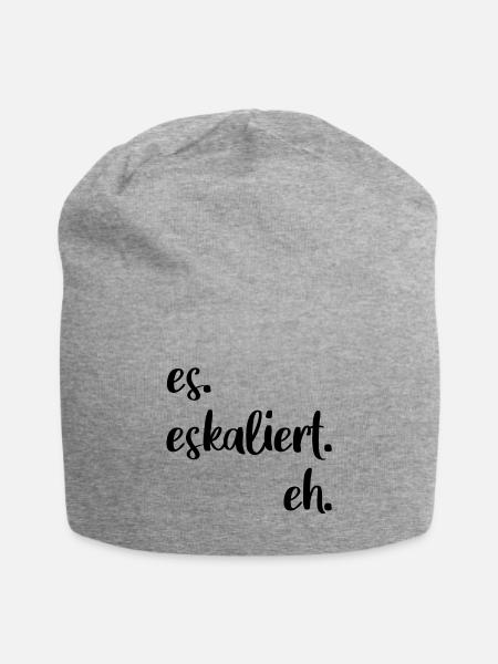 es eskaliert eh - Jersey-Beanie - Grau meliert