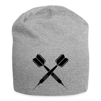 Dartpfeil - Dart Spieler Darts Dart Pfeil Pfeile - Jersey-Beanie - Grau meliert - Vorne