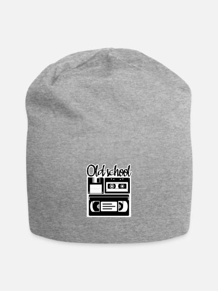 Old School Vintage Disketten-Audio-Videokassette - Jersey-Beanie - Grau meliert