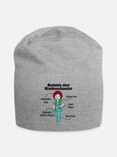 Krankenschwester Spital Pflegerin Sozialberuf - Jersey-Beanie - Grau meliert