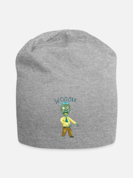 Der Work-Zombie - Jersey-Beanie - Grau meliert