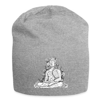 Buddha - Jersey-Beanie - Grau meliert - Vorne