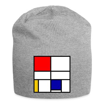 Mondrian 3 - Jersey-Beanie - Grau meliert - Vorne
