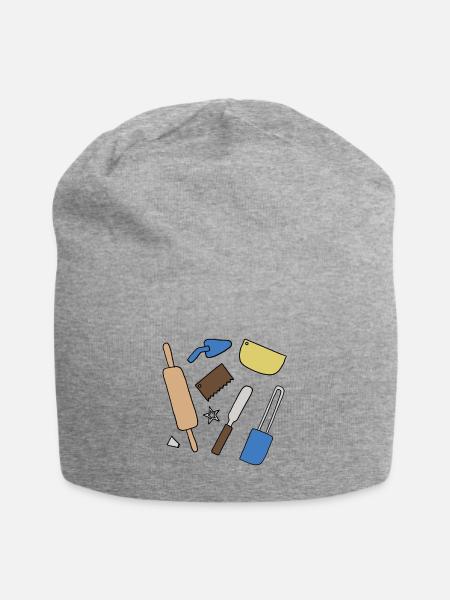 Konditor - Jersey-Beanie - Grau meliert