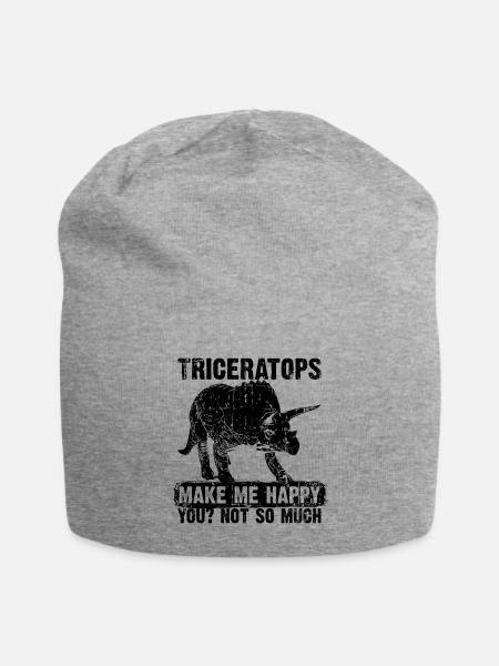Triceratops - Jersey-Beanie - Grau meliert