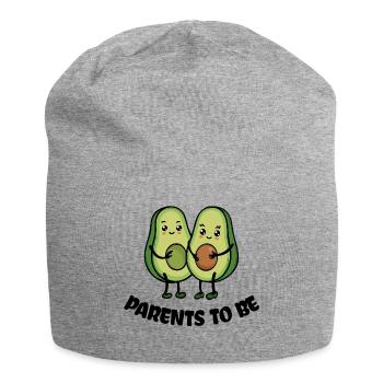 Parents Family Offspring Pregnant Baby Avocado - Jersey Beanie - heather grey - Front