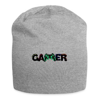 Gamer Games Zocker Controller Spielkonsole Spieler - Jersey-Beanie - Grau meliert - Vorne