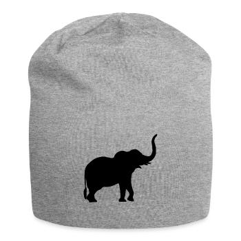 Eléphant - Bonnet en jersey - gris chiné - Devant