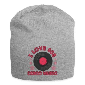 Funny retro i love 80s disco music pop gift - Jersey-Beanie - Grau meliert - Vorne